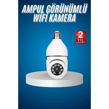 Wifi Güvenlik Kamerası Çift Kameralı Ampule Takılabilir Sensörlü -