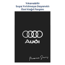Suya Dayanıklı Yıkanabilir Audi Oto Paspas Kağıdı Siyah 50 Adet