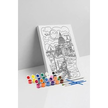 Venedik Manzaralı Mandala Tuval Boyama Seti 40x50 Cm