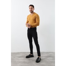 Erkek Koyu Lacivert Straight Fit Jean Pantolon 001