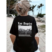 Uyguntarz Çocuk Los Angles Baskılı Pamuklu Tshirt Siyah Uyguntarz Çocuk Los Angles Baskılı Pamuklu Tshirt Siyah