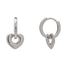 Kalp Model-3 925 Ayar Gümüş Kadın Küpe Gümüş