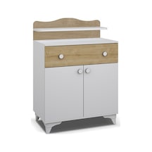Babyhope Vesta Bebek Odası Şifonyer 961-57 S.Meşe Ahşap - Beyaz