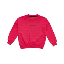 İrem Çocuk Giyim Kız Çocuk Önü Yazı Arkası Resim Baskılı Bisiklet Yaka Sweatshirt Fuşya Fuşya