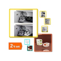 6 Bölmeli Tencere Kapak Rafı Organizeri + Katlı Düzenleyici - Kat Kat Düzenleyici - 2li Set W3a6p1 Belirtilmemiş