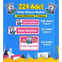 Sevimli Baykuş Temalı Okul Kreş Kişiye Özel İsim Etiket Seti - Model 186 Çok Renkli