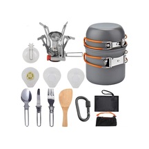 Kampçılar İçin Pratik Alüminyum Tencere Seti - Portatif Ocak Dahil Not: Başlık 113 Karakter Sınırına Uygun Olarak Hazırlanmıştır Turuncu Turuncu