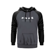 Baby Panda Rolling Gri Renk Reglan Kol Sweatshirt Gri