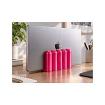 Dora Dekoratif Dikey Macbook Standı - Metalik Fuşya