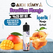 Brazilian Mango Yoğun Dıy Kit Mango Şeftali Gıda Aroması %25 Oranda Aroma İçerir Hazır Değildir 60 Ml
