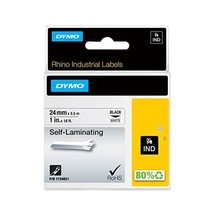 Dymo Rhinopro, Lamine Vinil 24 Mm X 5.5 Mt , Beyaz/siyah - 1734821