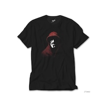 Anonymous Half Mask Siyah Tişört Siyah