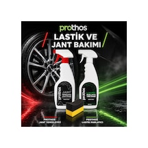 Lastik Ve Jant Bakım Seti 3 Parça 500 Ml Jant Temizleyici, Lastik Parlatıcı Ve Sünger