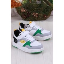 Fort Cool Prax Rahat Hafif Sneaker Erkek Çocuk Ayakkabı Beyaz-Yeşil