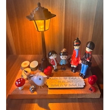 Kişiye Özel Aile Biblosu Işıklı Gece Lambası Sevgili Ve Çocuklu İsimli Hediyelik Evlilik Yıl Dönüm Hediyesi