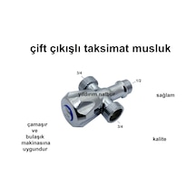 Çamaşır Makinası Musluğu Çift Takisimat Çift Çıkışlı Bulaşık Maki