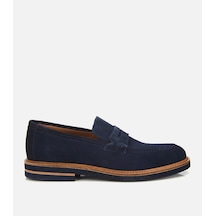 Hotiç Erkek Süet Deri Lacivert Klasik Loafer