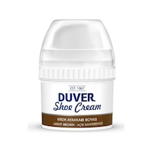Duver Kendiliğinden Parlaklık Sağlayan Açık Kahverengi 60 Ml Krem Ayakkabı Boyası Kahverengi