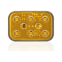 Sanel Animasyonlu 12-24V Universal Kare 6'Led Dış Mekan Uyumlu Sarı SBDF6Y