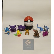 10'lu Pokemon Seti Ve 1 Adet Poke Topu No:3