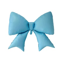 Saten Fiyonk Folyo Balon Mavi 98x75 Cm Kırmızı