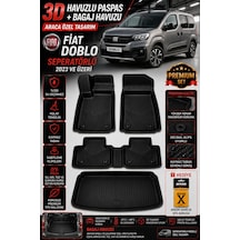 Fiat Doblo Seperatörlü 2025 Model Uyumlu 3d Araca Özel Havuzlu Paspas+bagaj Havuzu Birebir Uyum