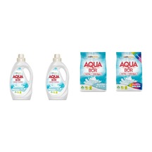 Aquabor Doğal Mineralli Sıvı Beyaz + Sıvı Beyaz + 4 Kg Beyaz + 4 Kg Renkliler 4 Lü Set