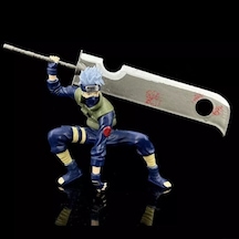 Naruto Hatake Kakashi Broadsword Squat Anime Aksiyon Figürü
