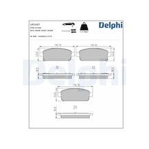Opel Astra J Arka Fren Balatasi 2010-2020 Delphı Lp2167