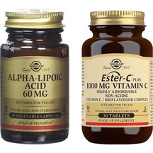 Solgar Alpha Lipoic Acid 60 Mg 30 Tablet+solgar Ester-c Plus 1000 Mg 30 Tablet