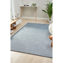 Mariesse Home Puffy Düz Renk Peluş Kalın Dokuma Kesme Yolluk Makina Dokuma Halısı Bali 4500-mavi