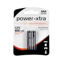 Power-xtra 1.2v 650 Mah Aaa İnce Şarjlı Ni-mh Pil - 2li Blister