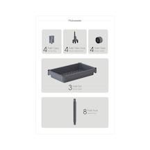 3 Katlı Banyo Raf Ünitesi Banyo Düzenleyici Şampuanlık Havluluk Dolap Siyah Siyah