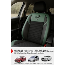 Thor Tay Tüyü Oto Koltuk Kılıfı Peugeot 206-207-208-306-307-407- Uyumlu Yeşil