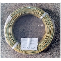0.75Mm Cca Sarı Yeşil Nyaf Elektrik Kablosu Top 100 Metre
