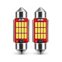 36mm C5w Sofit Led Ampul, Beyaz, Canbus Arıza Lambası Yakmaz, Plaka Ve Tavan Lambası İçin, 2 Ad