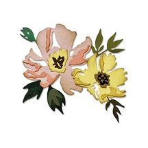 Thinlits Zımba Kalıbı Seti, 7 Parçalı Set, Brushstroke Flowers 1 Tim Holtz