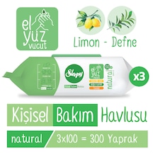 Sleepy Natural Kişisel Bakım Havlusu 3x100 300 Yaprak 3'lü