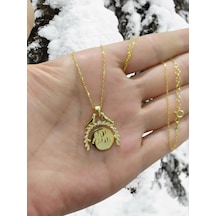 Modahilye 925 Ayar Orjinal Gümüş Aşk Kuşları Kolye Altın