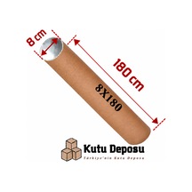 8x180 Cm Kapaklı Silindir Postüp Rulo Gönderi Kutusu 1 Adet