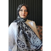 Afvente Damla Motif Desen Siyah Soft Pamuk Şal Çok Renkli