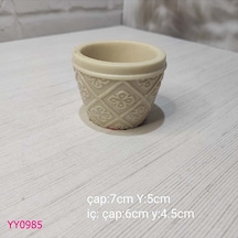 Yy0985 Çiçek Motifli Saksı Silikon Kalıp
