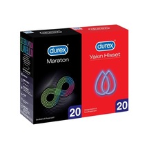 Durex Maraton Prezervatif 20'li + Yakın Hisset Prezervatif 20'li