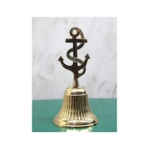 Pirinç Çapalı El Çanı 6872 Dekoratif Obje 15x7 Cm