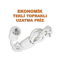 Tekli Topraklı Uzatma Kablo 1 Metre
