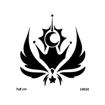 Airbrush Tattoo Süper Kanat Yapışkanlı Stencil Süsleme Ve Boyama Kalıbı