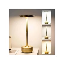 Nfsm Eskitme Gold Kasa Dokunmatik Şarjlı Masa Lambası 3 Renk Işık Modlu, Led Aydınlatmalı, Modern Çok Renkli Çok Renkli