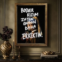 Bk Gift Vintage Klasik Sanat Esprili Sözlü Masif Ahşap Çerçeveli Dekoratif Tablo - 7