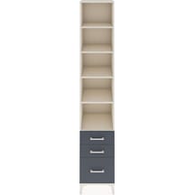Hyperion Dolap 5 Raflı 3 Çekmeceli 44x44x243 Aytaşı-antrasit Aytaşı