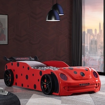Setaymobilya Arabalı Yatak, Ladybird Ledli Rüzgarlıklı Arabalı Yatak
